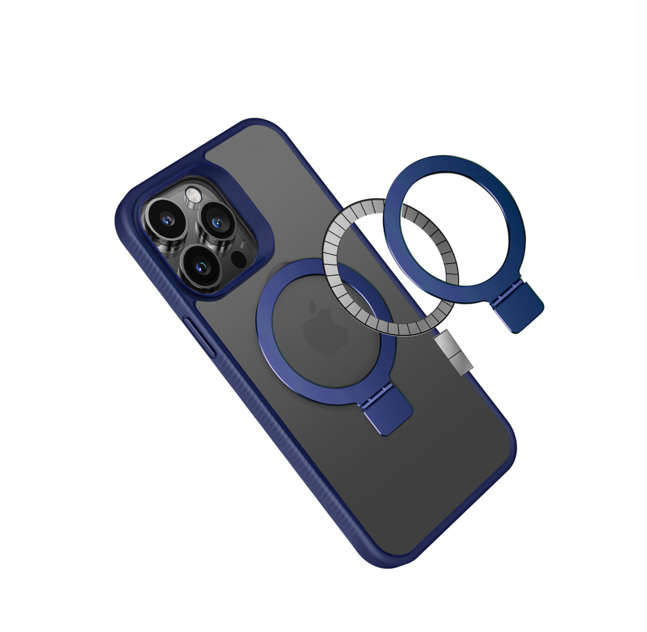 iP15 Pro Max (Magnetic Circle) Kickstand Hybrid - Blue