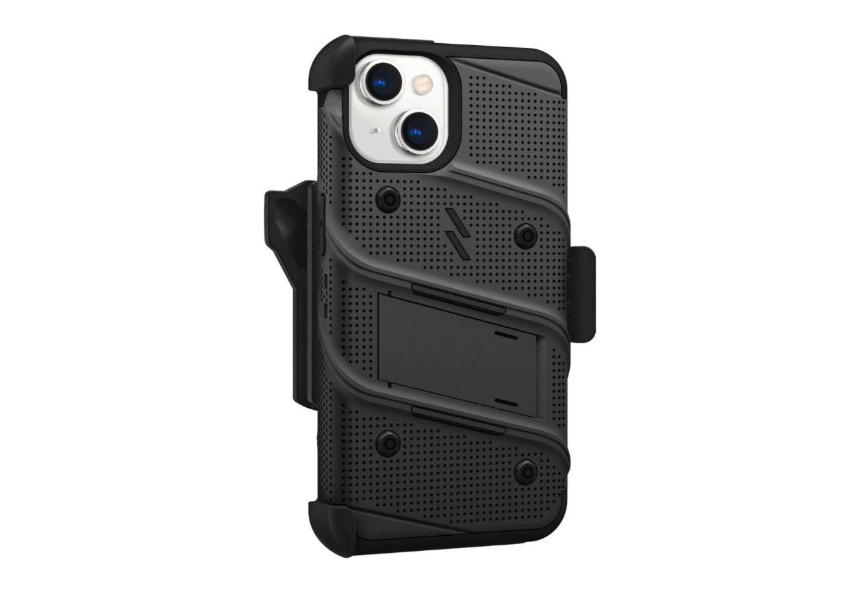 ZIZO BOLT Bundle iPhone 15 (6.1) Case with Tempered Glass - Black