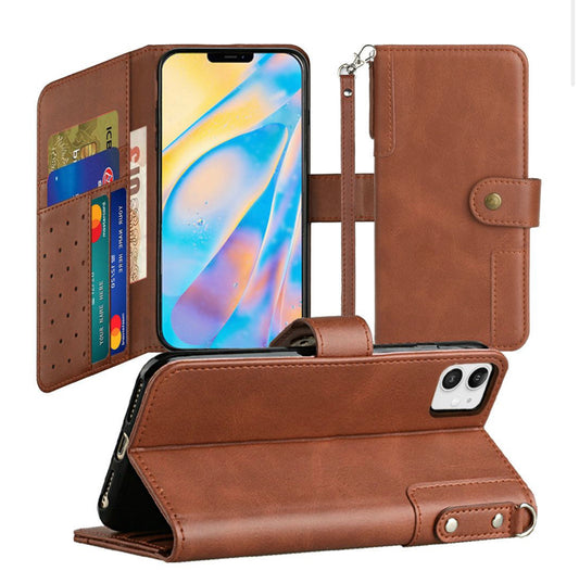 iPhone 15 Pro Retro Wallet Card Holder Case Cover