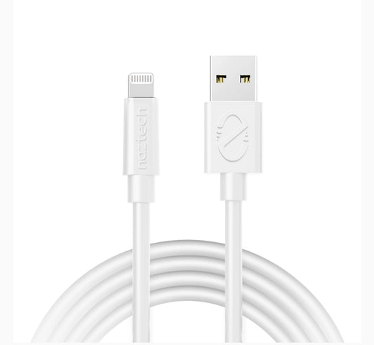 Naztech USB-A to MFi Lightning Rounded Cable (12', White)