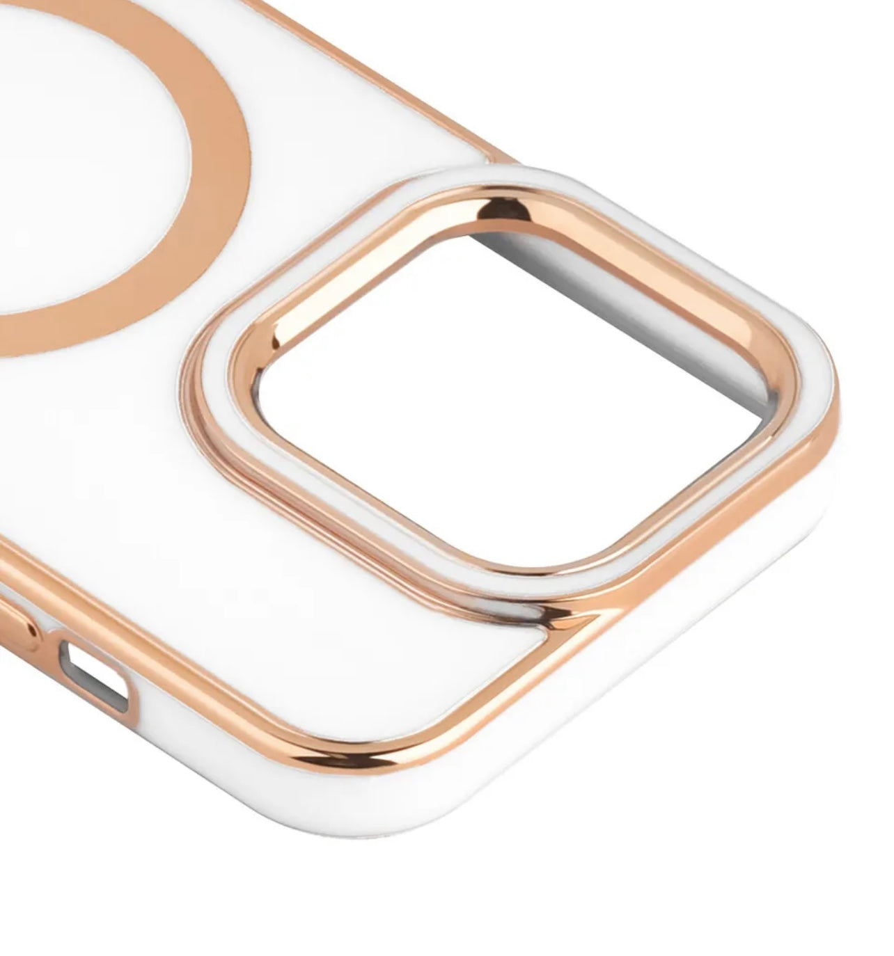 For Apple iPhone 14 Pro Max - TPU Impact Rugged MagSafe Cover Case w/Gold Bumper