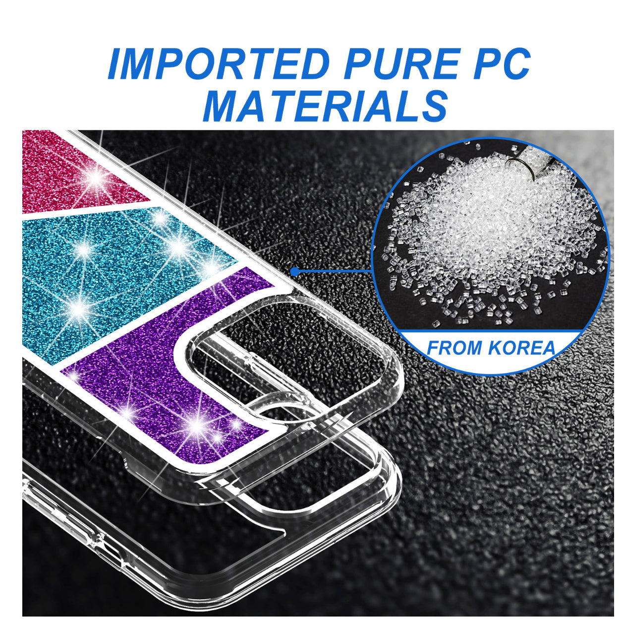 For Apple iPhone 14 PRO MAX 6.7" Sparkle Glitter Hybrid Case Cover