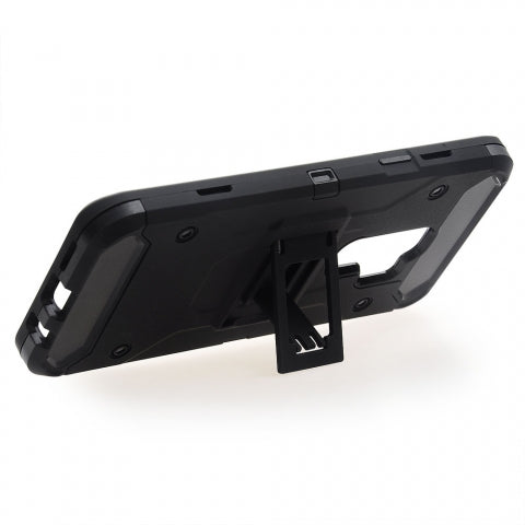 Samsung Galaxy S9 Plus - Black Colored Horizontal Hard Back Kickstand