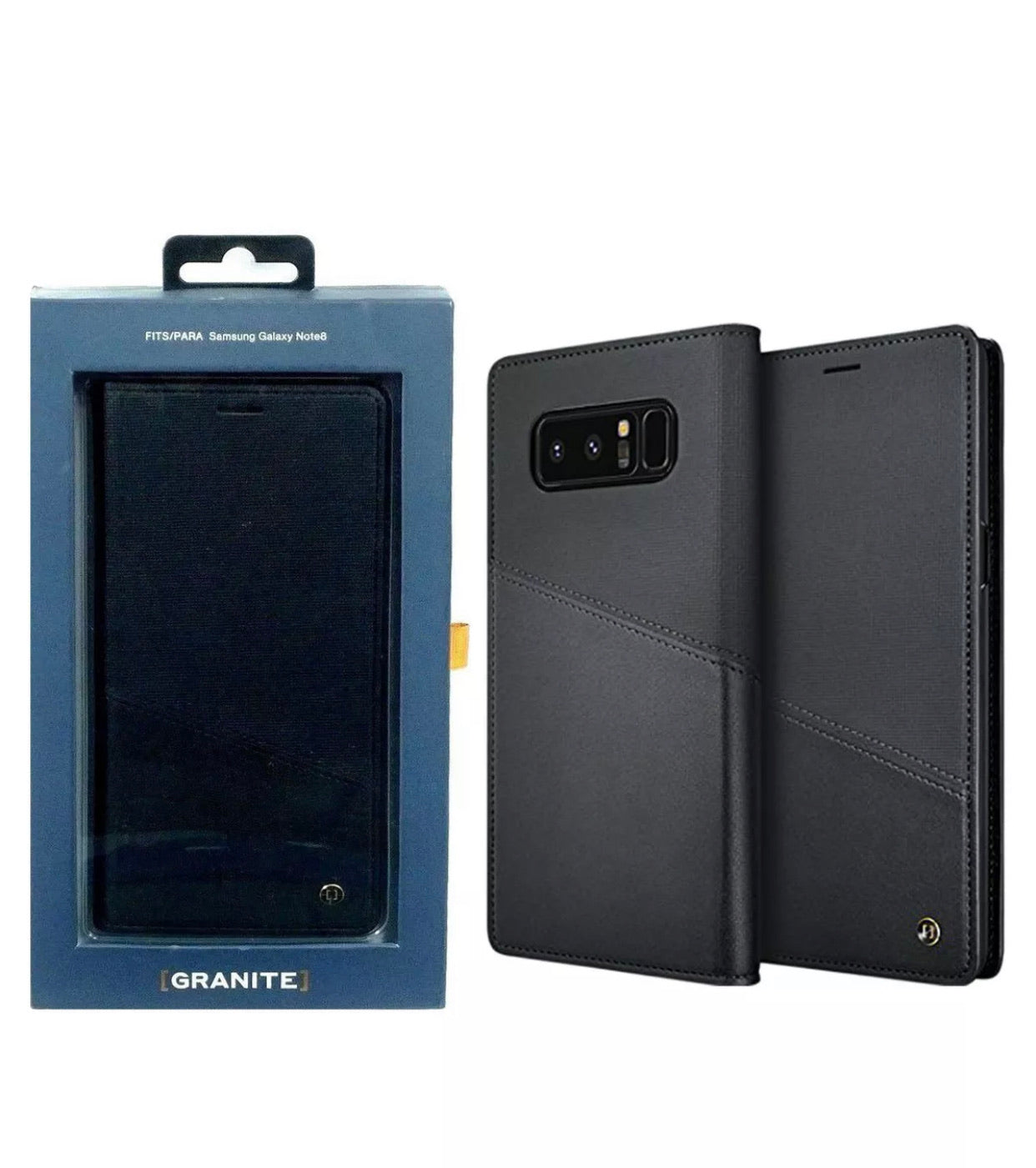 Granite Leather Flip Wallet Protective Case