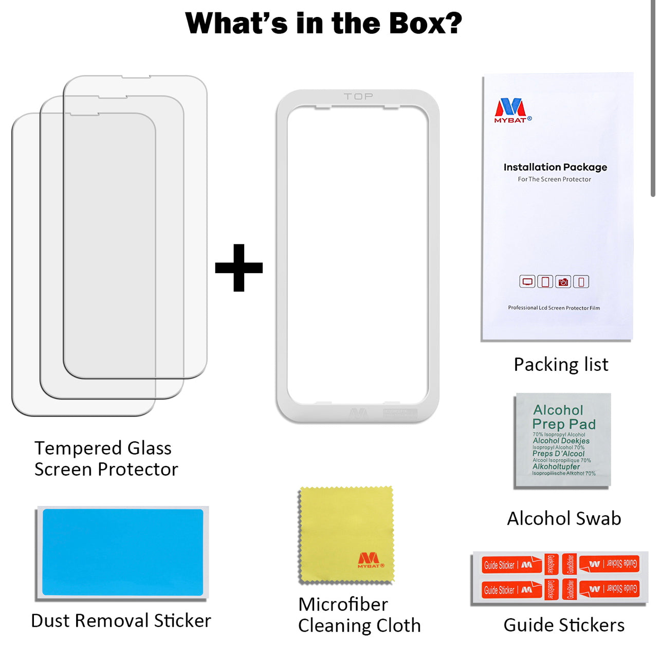 iPhone 13 Pro Max (3 Pack)Tempered Glass Screen Protector with Installation Frame