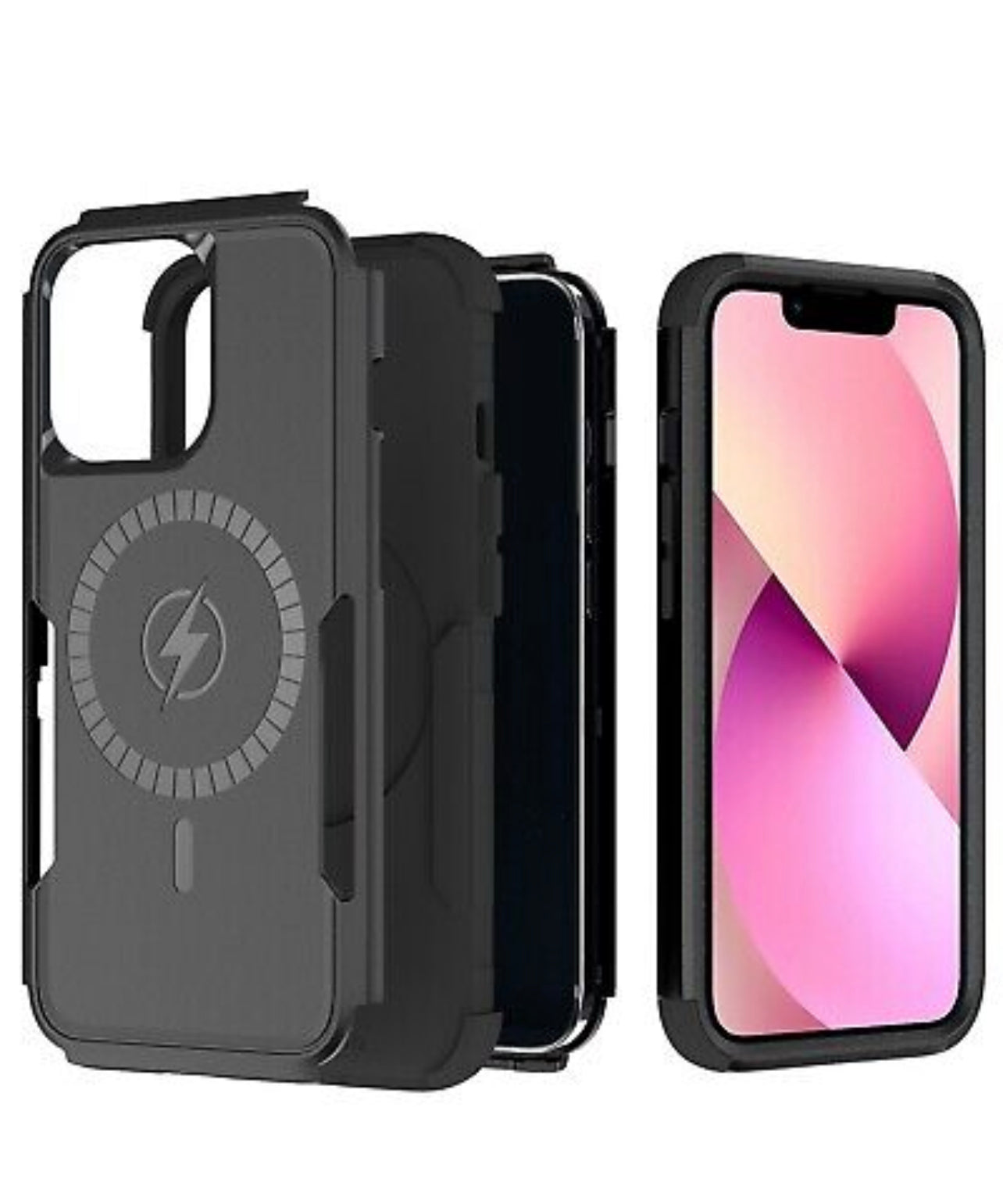 iPhone 13 Pro Max 6.7 MegSafe Compatible Tough ShockProof Case - Black