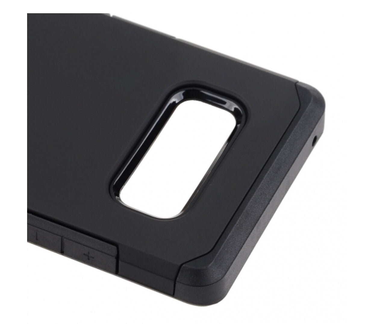 SAMSUNG GALAXY NOTE 8 - SOLID BLACK HONEY LEATHER BACK COVER ON BLACK TPU SKIN