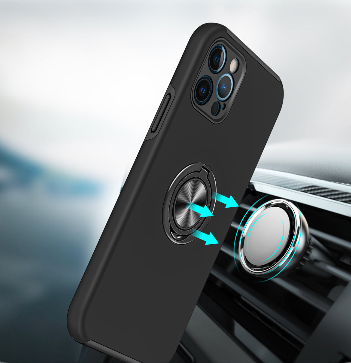 iPhone 13 Pro Max (6.7) Magnetic Ring Stand Case