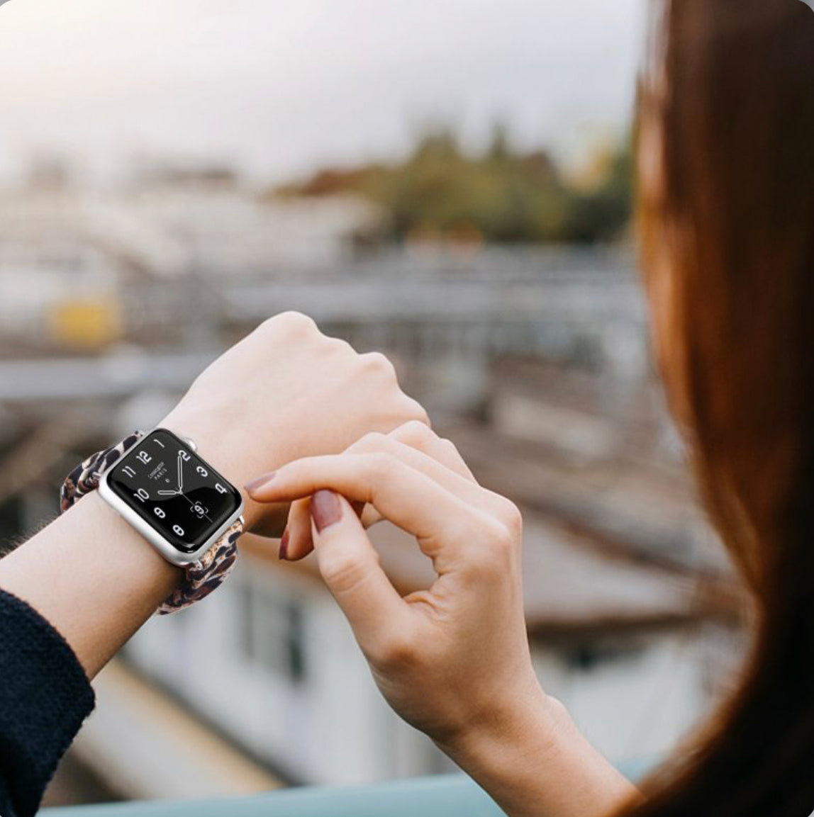 SCRUNCHIE WATCHBAND FOR APPLE WATCH 42MM / 44MM - LEOPARD