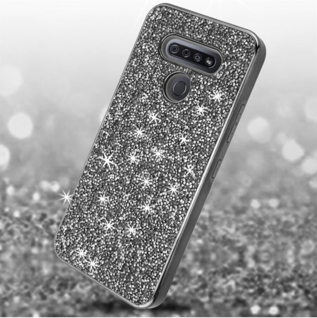 LG K51 Rhinestone Hybrid Case
