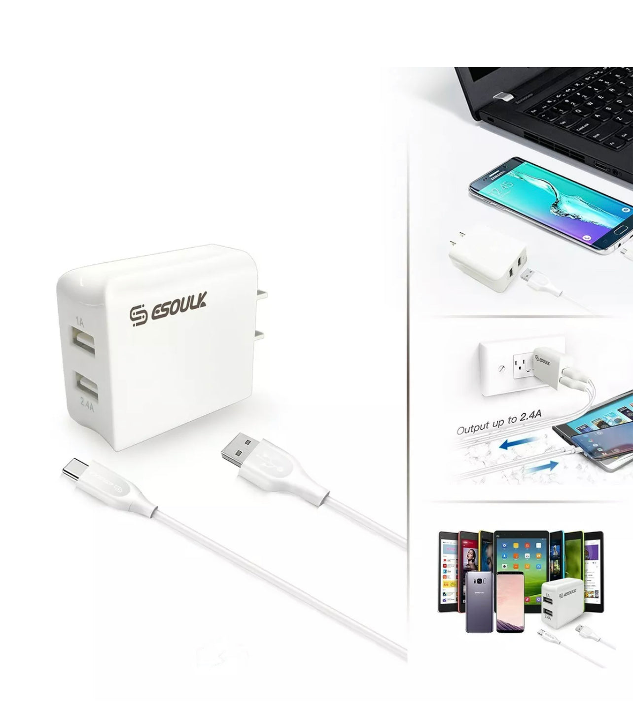 Type C Dual Port Home Charger