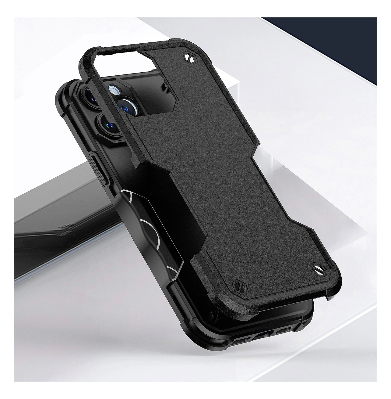 iPhone 14 6.1" Exquisite Tough Shockproof Hybrid Case Cover - Black
