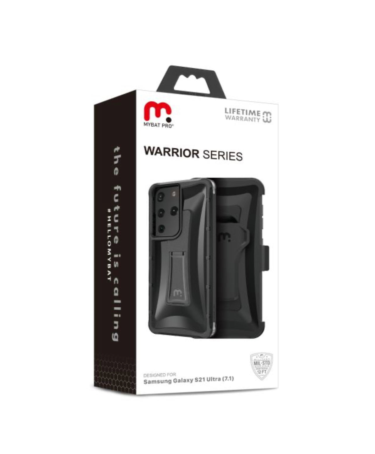MYBAT PRO WARRIOR SERIES HYBRID COMBO CASE FOR SAMSUNG GALAXY S21 ULTRA - BLACK