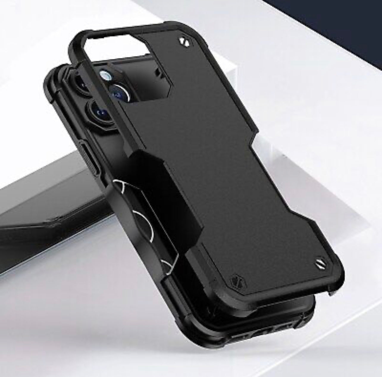 iPhone 14 PRO 6.1" Exquisite Tough Shockproof Hybrid Case Cover - Black