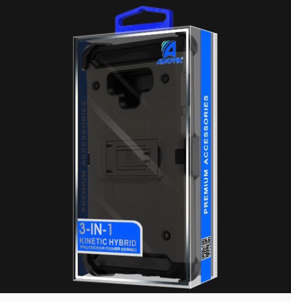 Samsung Galaxy Note 9 Case w/ Black Holster - Dark Grey / Black