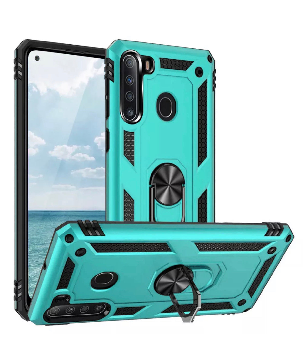 Samsung Galaxy A21 Ring Stand Case-Teal