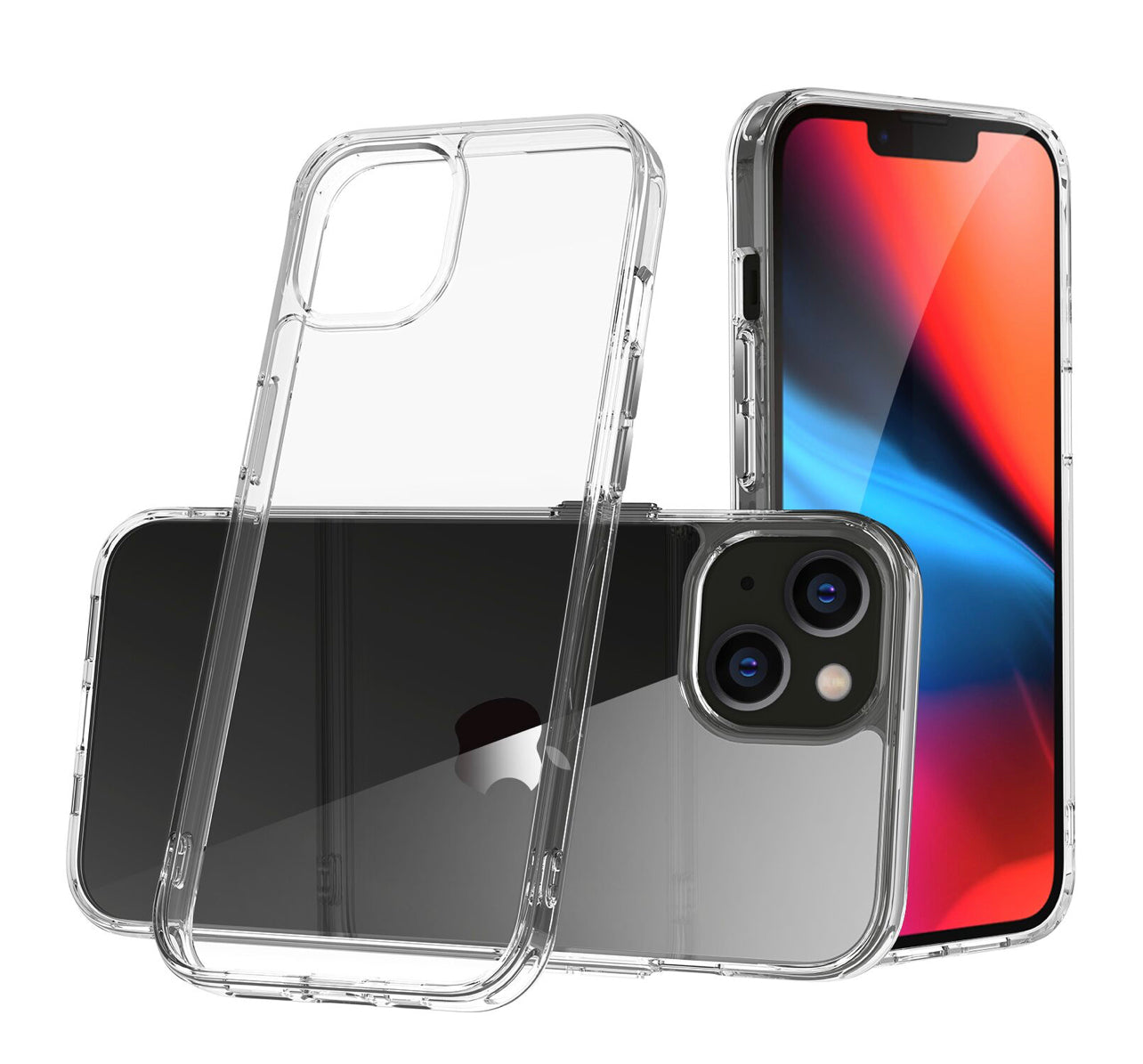 iPhone 14 PRO MAX 6.7” PURE CRYSTAL Transparent Thick 2.0mm ShockProof Chromed Buttons Case Cover - Clear