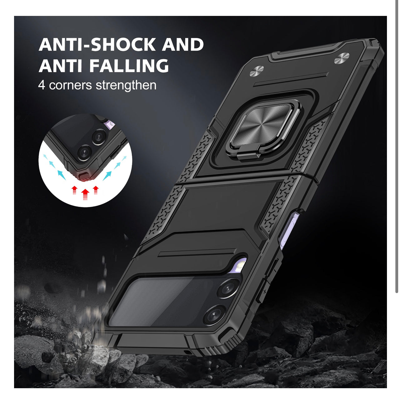 Samsung Galaxy Z Flip3 5G Magnetic Kickstand Hybrid Case Cover