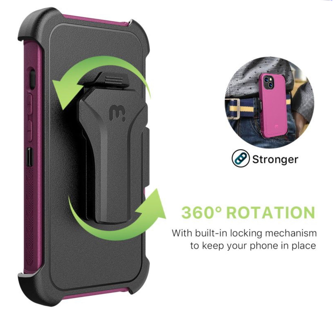 iPhone 13 (6.1) Heavy Duty Case W/ Tempered Glass