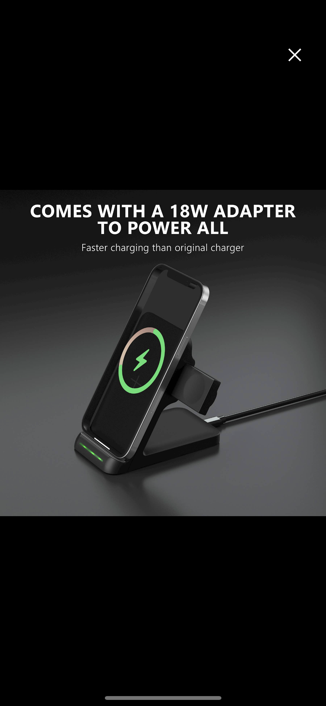 LAX Wireless Charging Stand - 3 in 1 Wireless Charger Fast Charging Dock Station