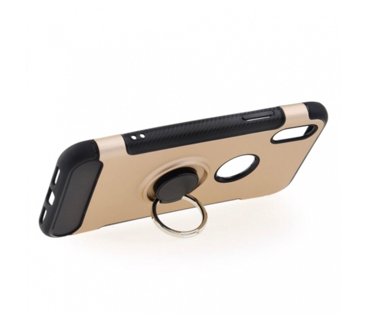 iPhone X/XS ring back stand case- Rose Gold