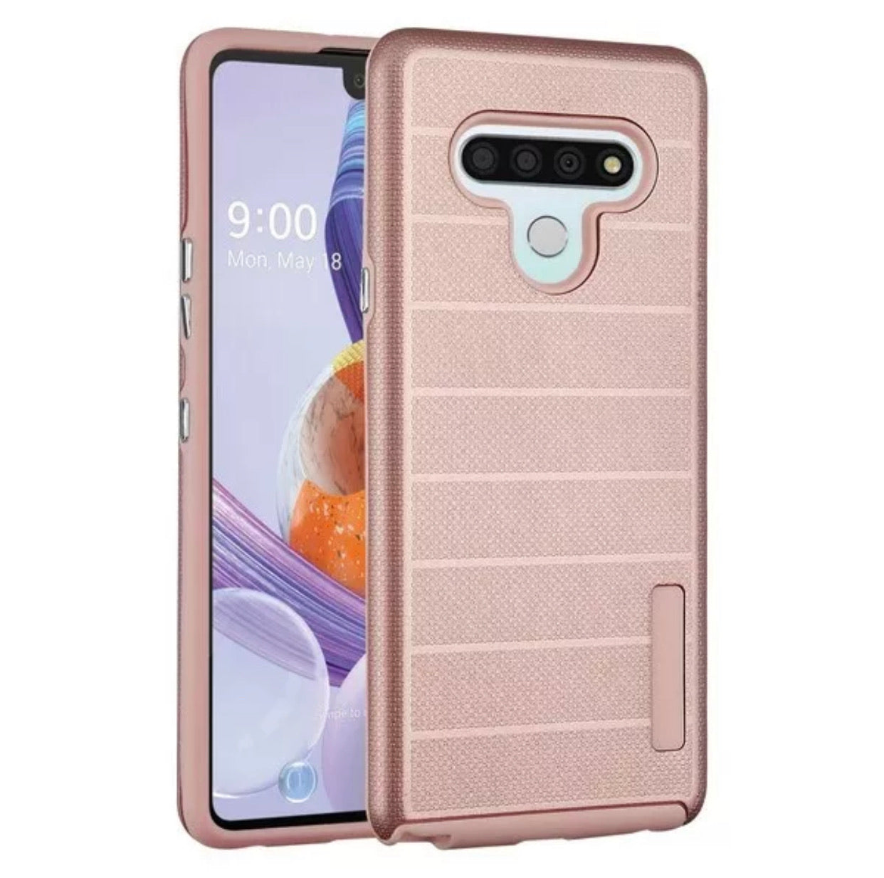 LG Stylo 6 Premium Hybrid Case- Rose Gold