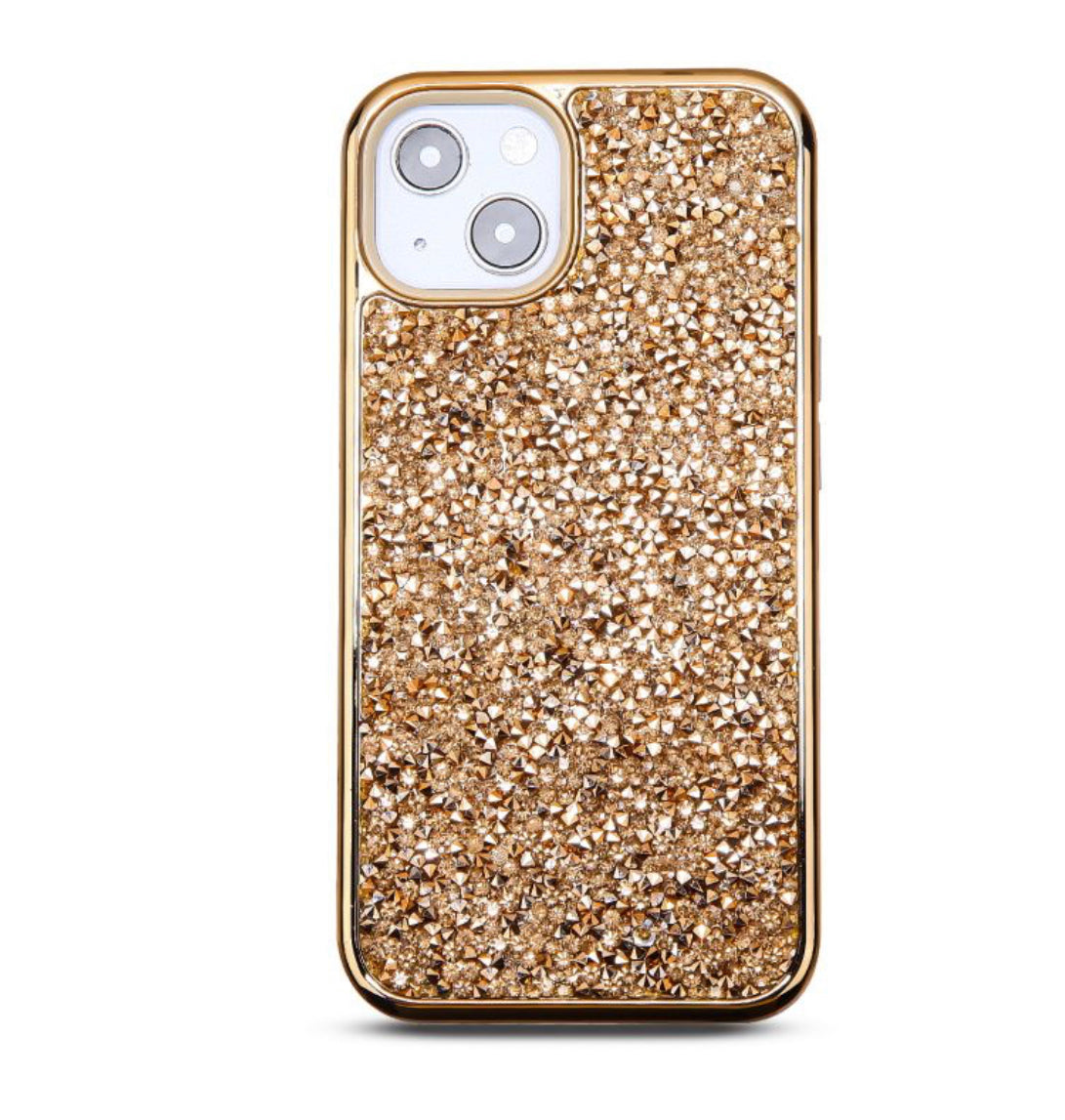 iPhone 13 (6.1) Encrusted Rhinestone Hybrid Cover