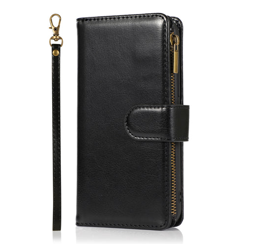 Samsung S23 Ultra Luxury Wallet Card ID Zipper Money Holder Case Cover