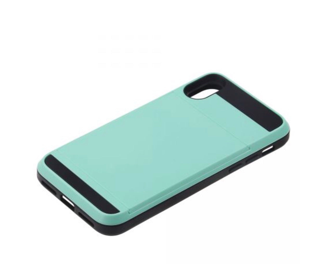 iPhone X/XS credit card holder case- Tiffany Blue