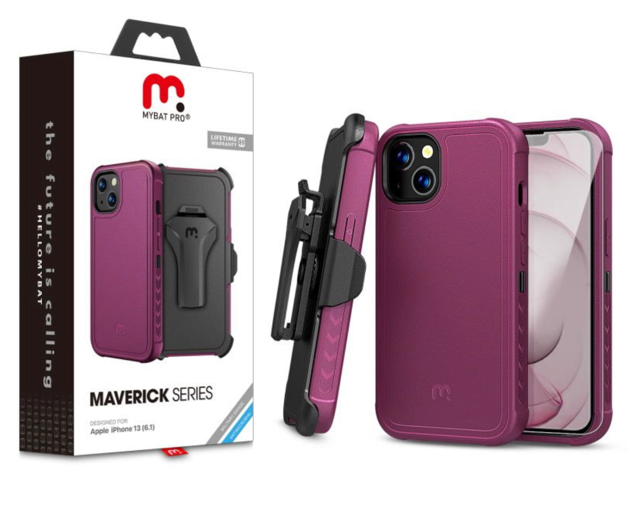 iPhone 13 (6.1) Heavy Duty Case W/ Tempered Glass