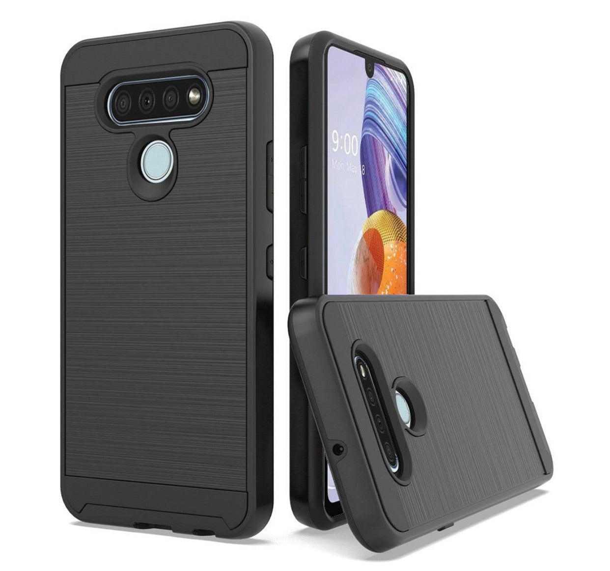 LG Stylo 6 Metallic Brushed Hybrid Case