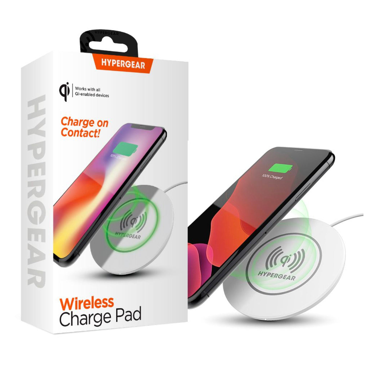 HYPERGEAR QI WIRELESS CHARGING PAD - WHITE