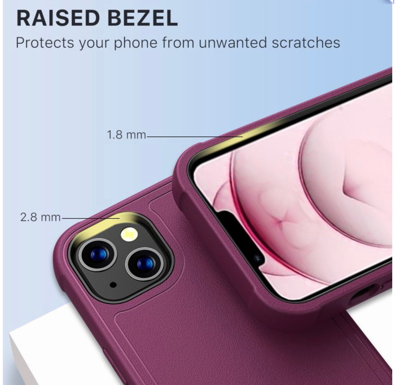 iPhone 13 (6.1) Heavy Duty Case W/ Tempered Glass