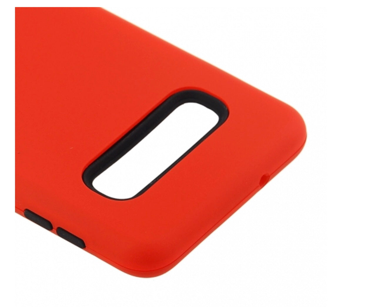 Samsung Galaxy S10 - Red Hard Plastic Cover with Black Soft Silicone Skin