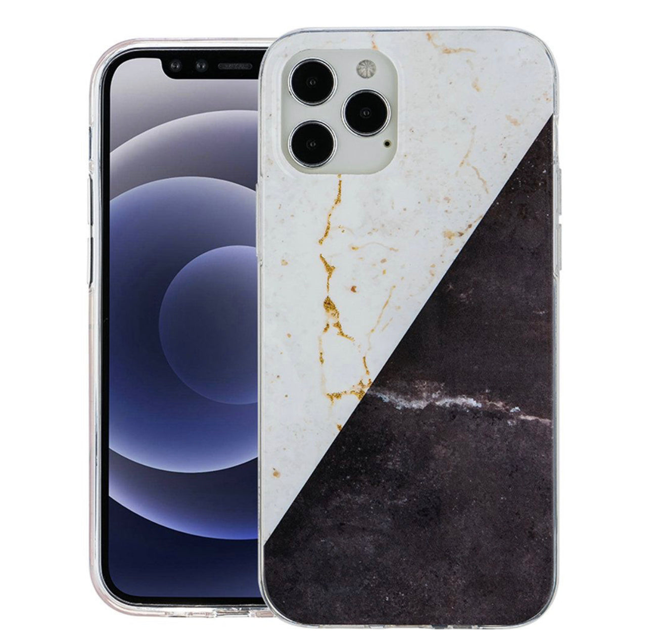 iPhone 12/Pro Electroplated Marble Hard TPU - Vintage Marble