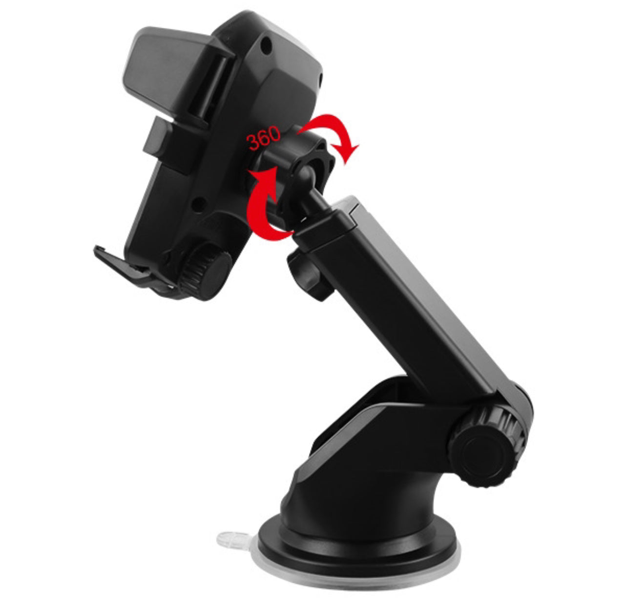 Universal Phone Retractable Car Holder - Black