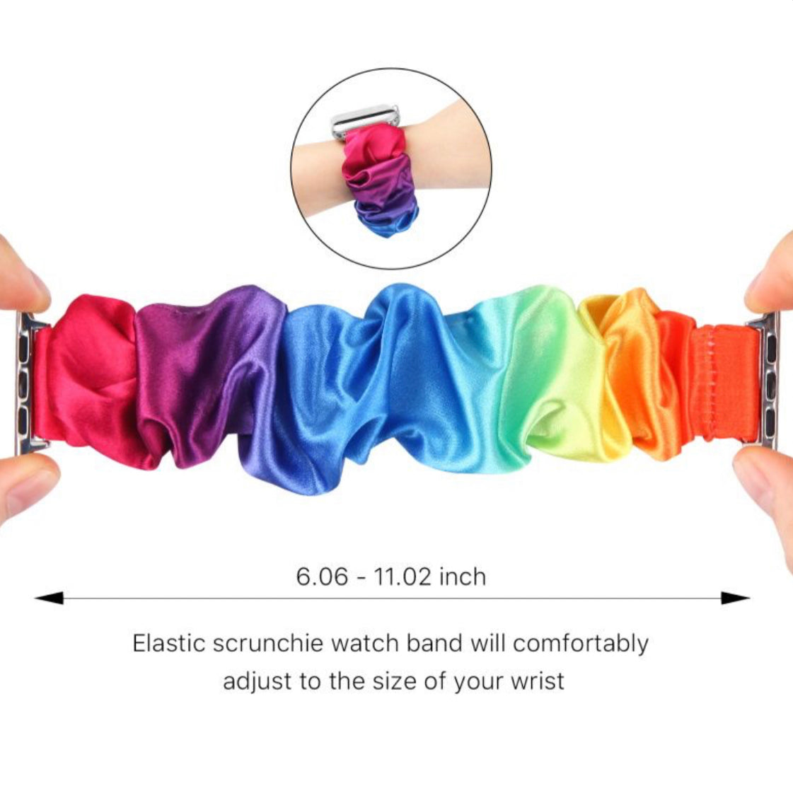 SCRUNCHIE WATCHBAND FOR APPLE WATCH 38MM / 40MM - Rainbow