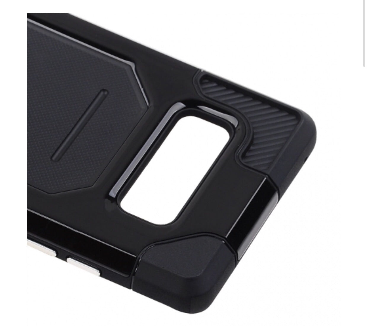 SAMSUNG GALAXY NOTE 8 - BLACK METALLIC ACCENT COVER WITH BLACK