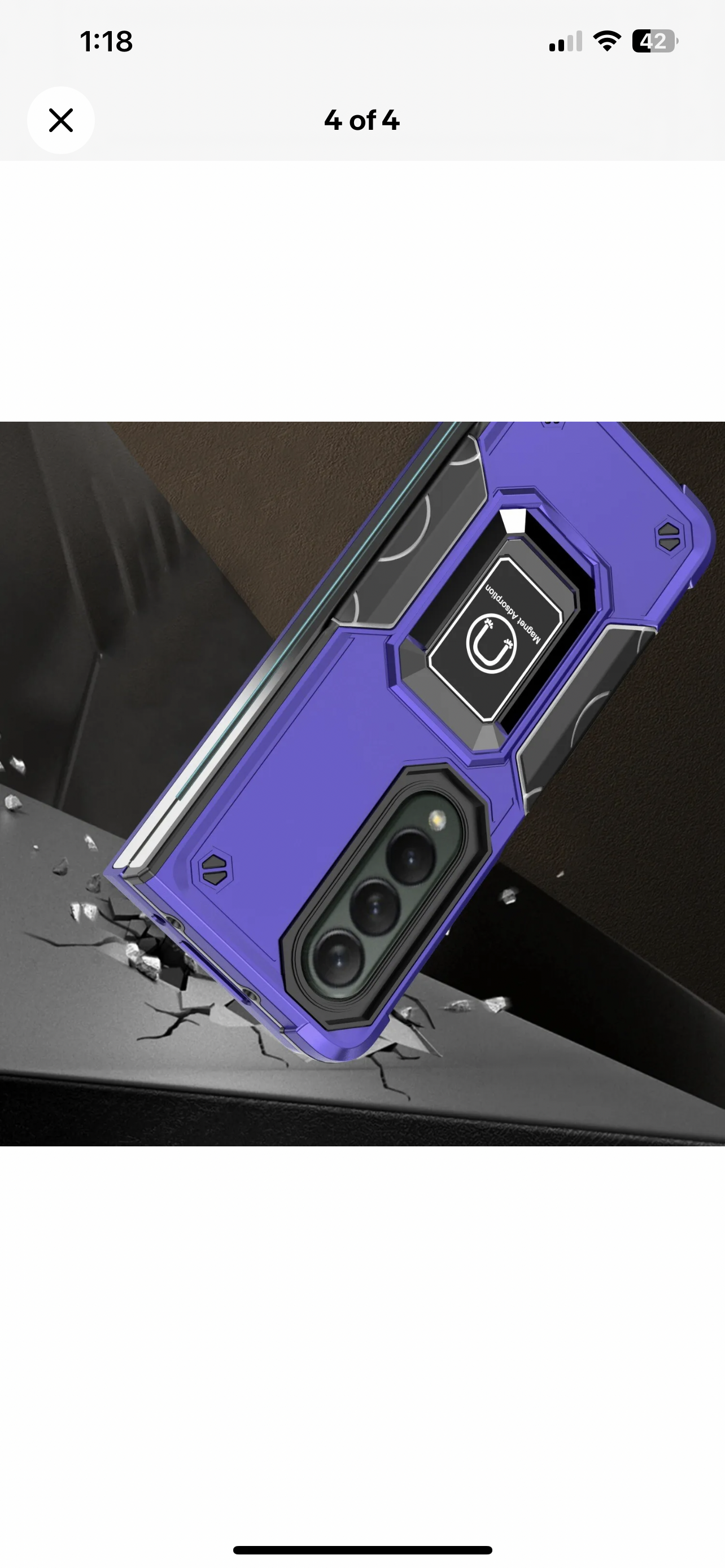 Samsung Galaxy Z Fold 4 Magnetic Ring Stand Case Cover