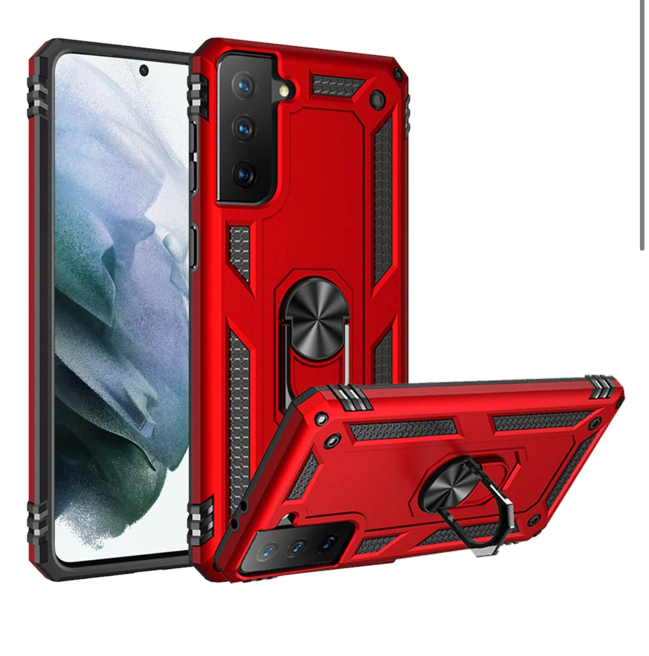 Samsung Galaxy S22 Magnetic Ring Kickstand Hybrid Case Cover