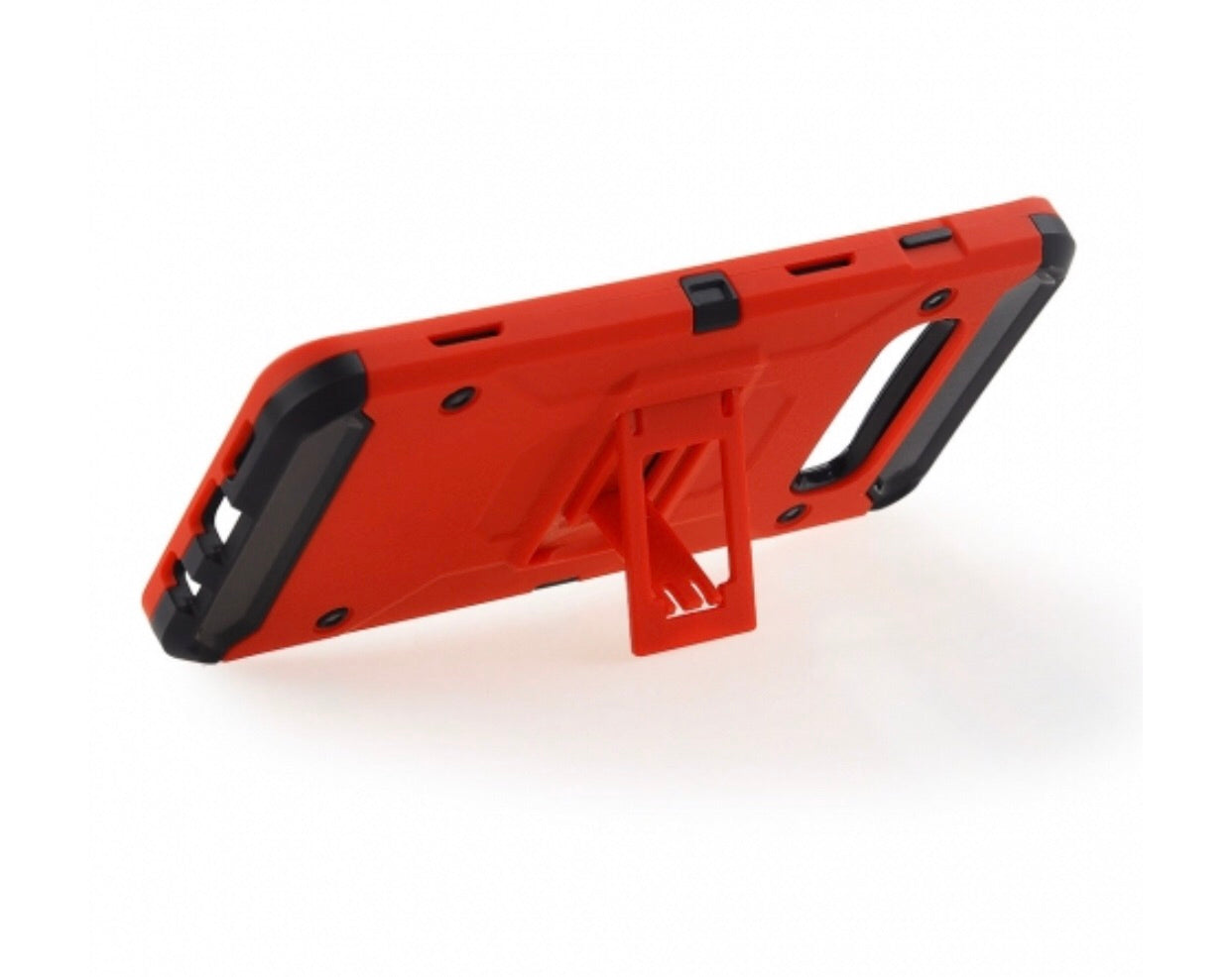 Samsung Galaxy S10 Plus - Red Colored Horizontal Hard Back Kickstand Case