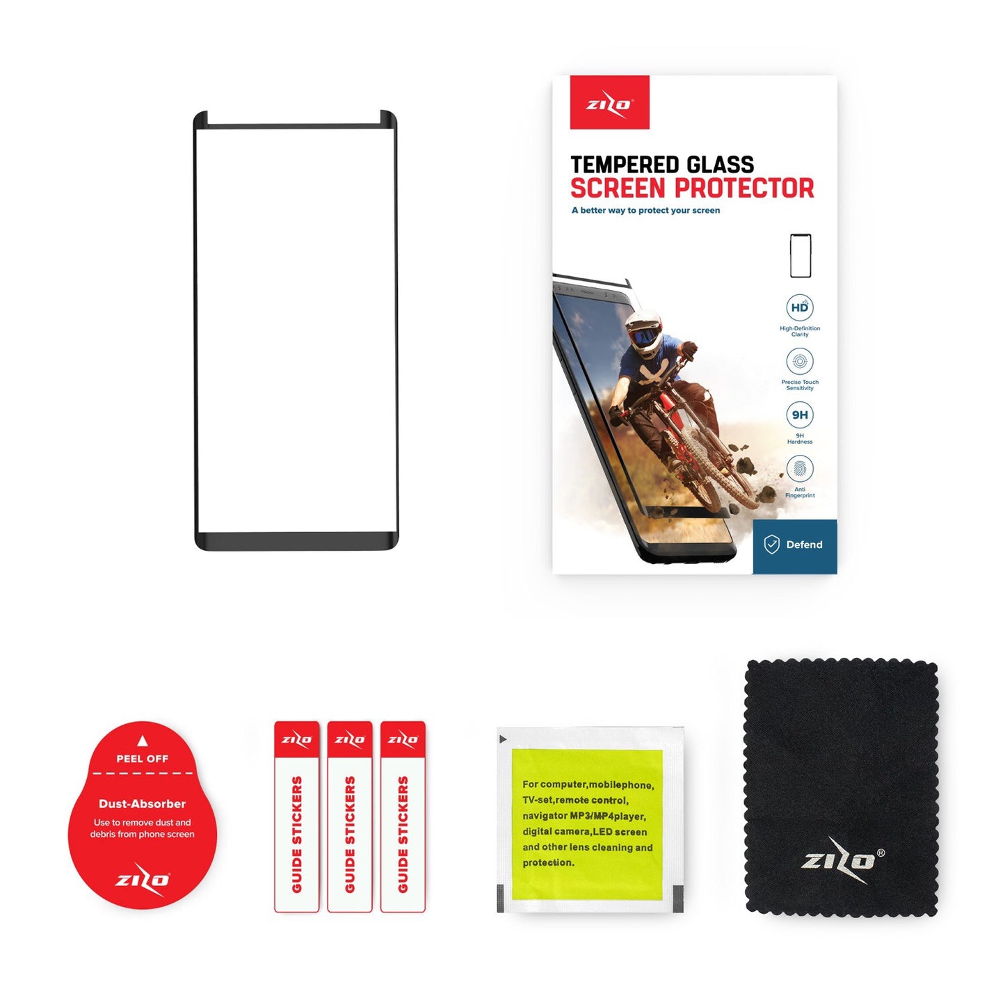 Samsung Galaxy S9 - Full Covered Edge to Edge - 0.33mm Curved Tempered Glass Screen Protector - Black