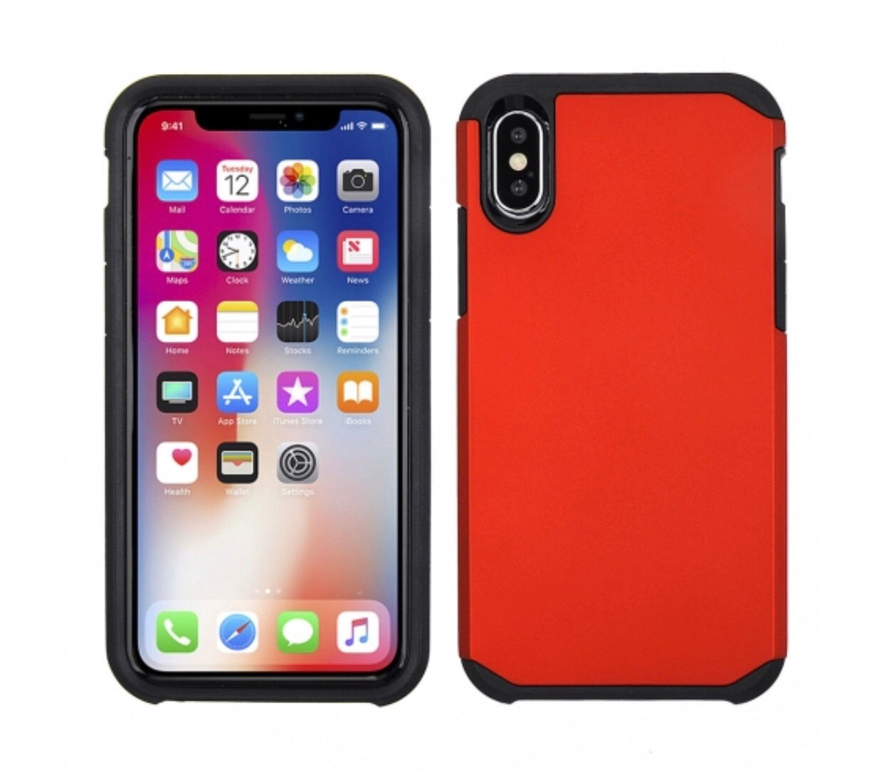 iPhone X/XS hybrid case- Red