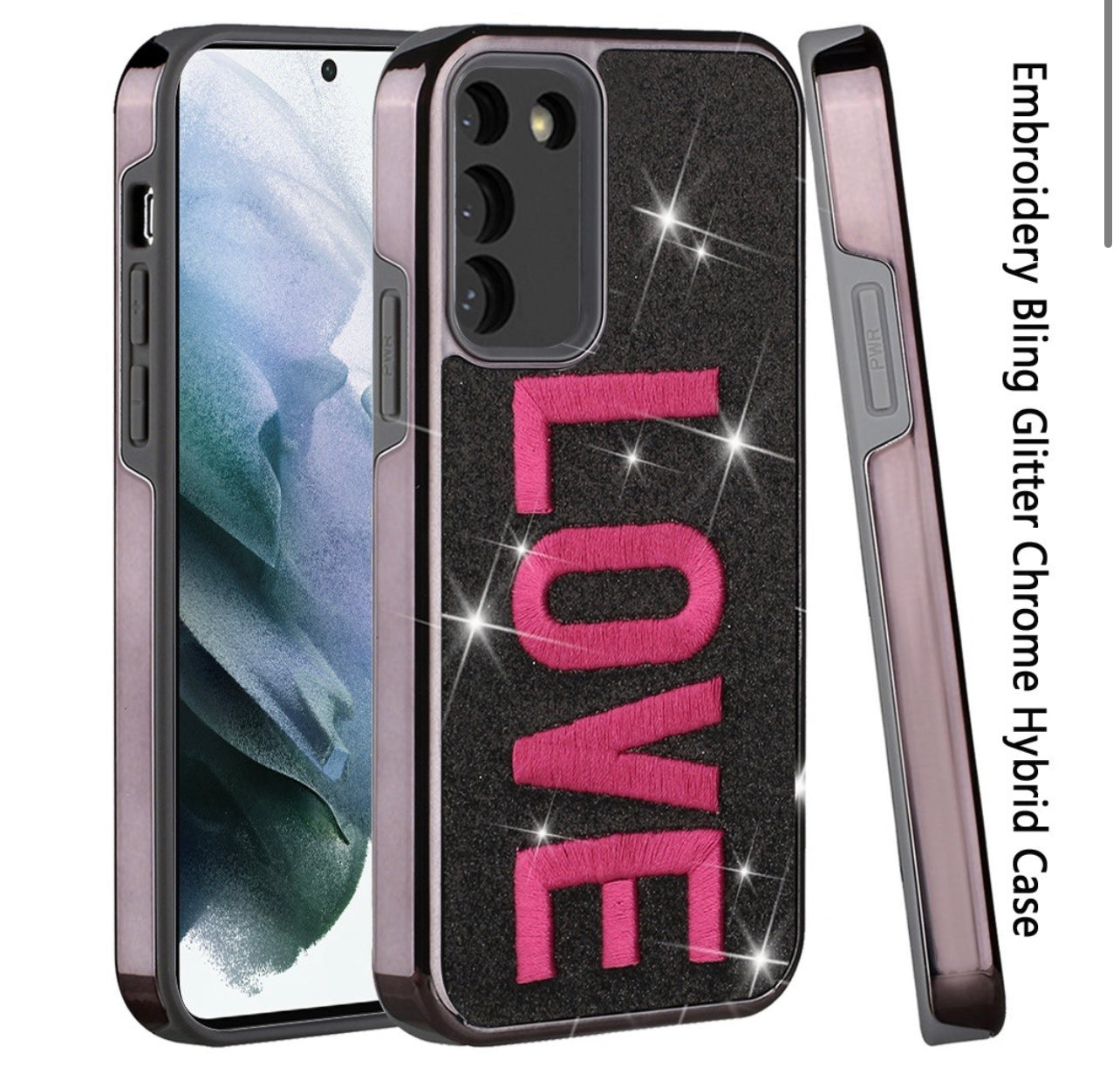 Galaxy s22 Ultra Love Embroidery Bling Case