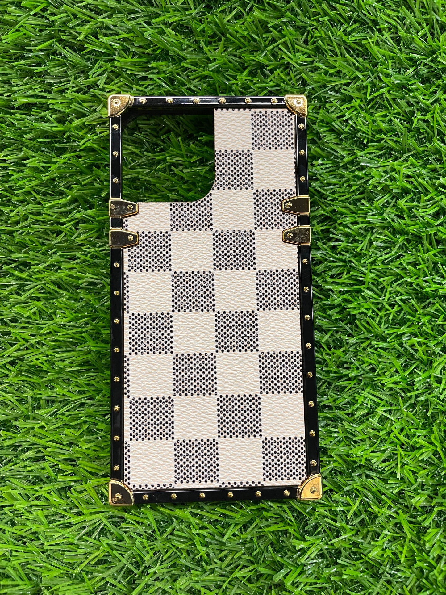 iPhone 13 Pro Max Checkered Hybrid Case