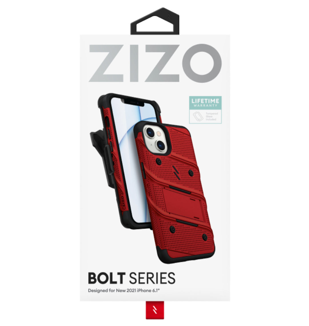 ZIZO BOLT BUNDLE IPHONE 13 6.1 CASE WITH TEMPERED GLASS