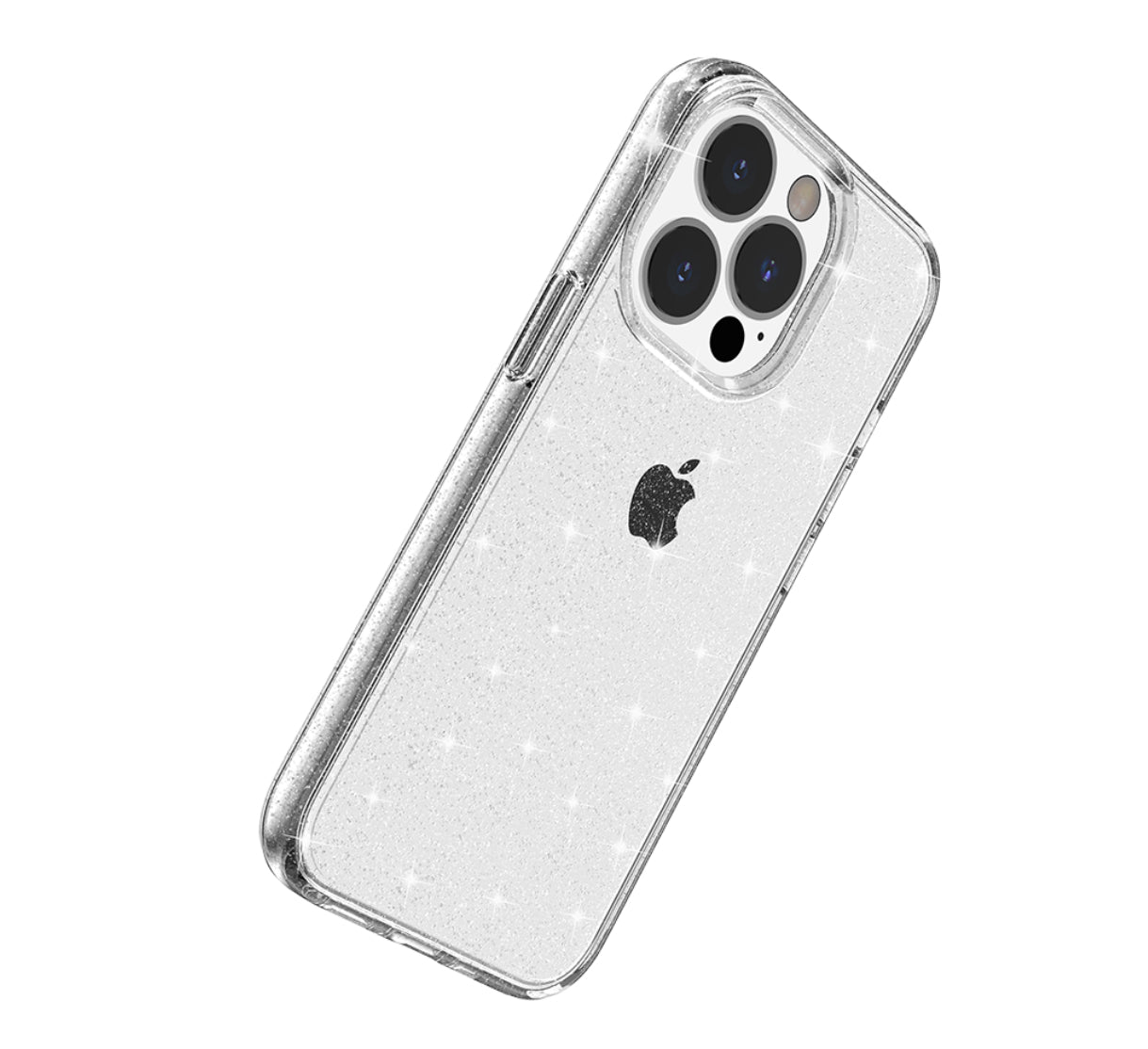 iPhone 14 6.1" Glitter Ultra Thick 3mm Transparent Hybrid Case Cover - Clear