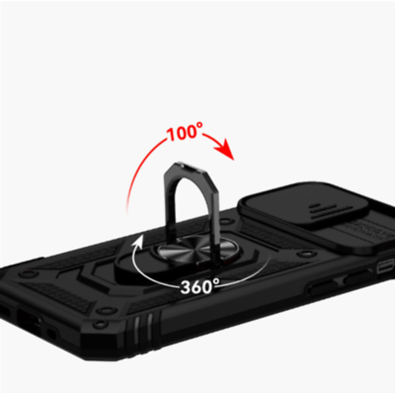 iPhone 14 Pro Max Magnetic Ring Stand Camera Protective Cover Case