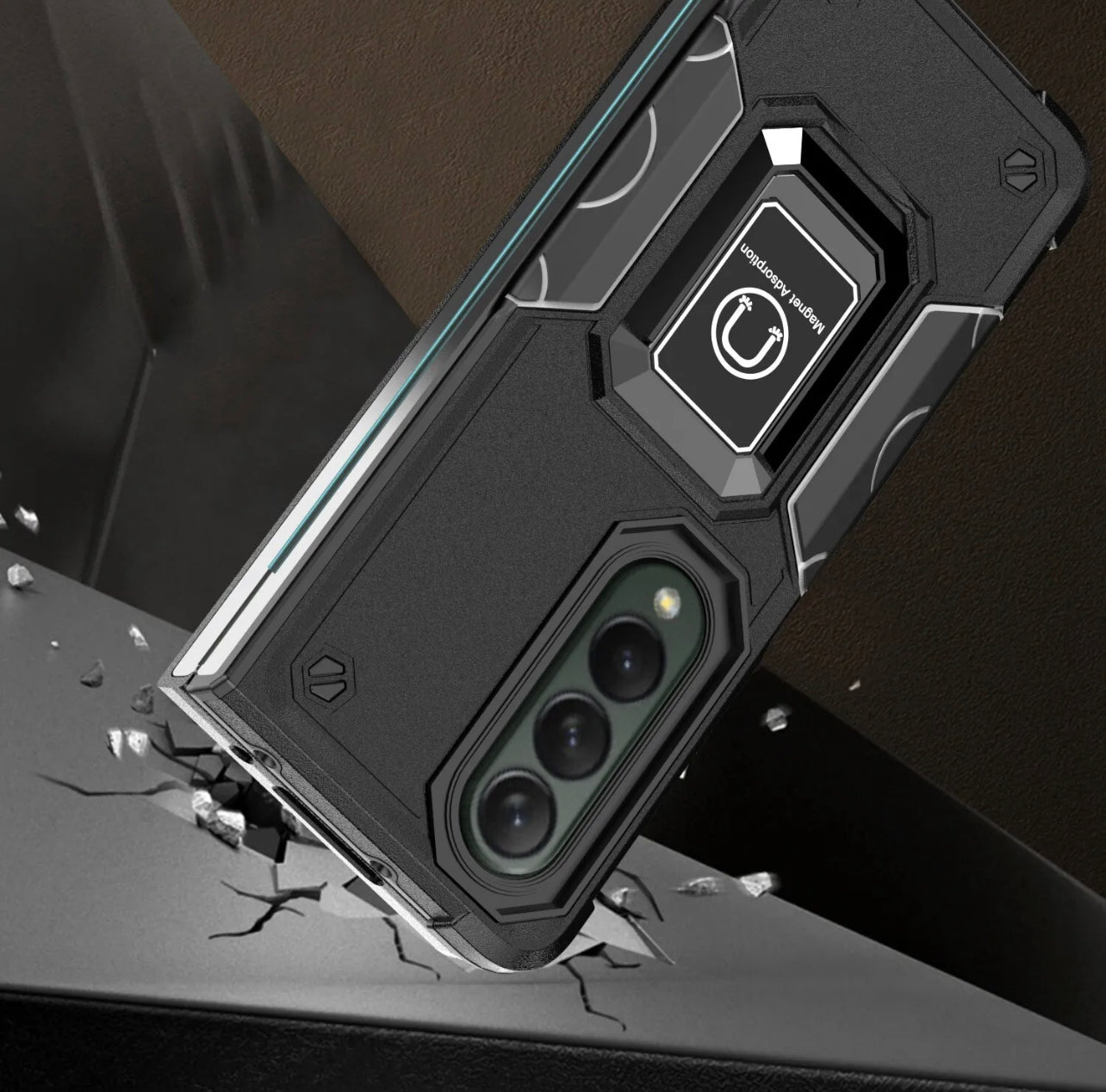 Samsung Galaxy Z Fold 4 Magnetic Ring Stand Case Cover