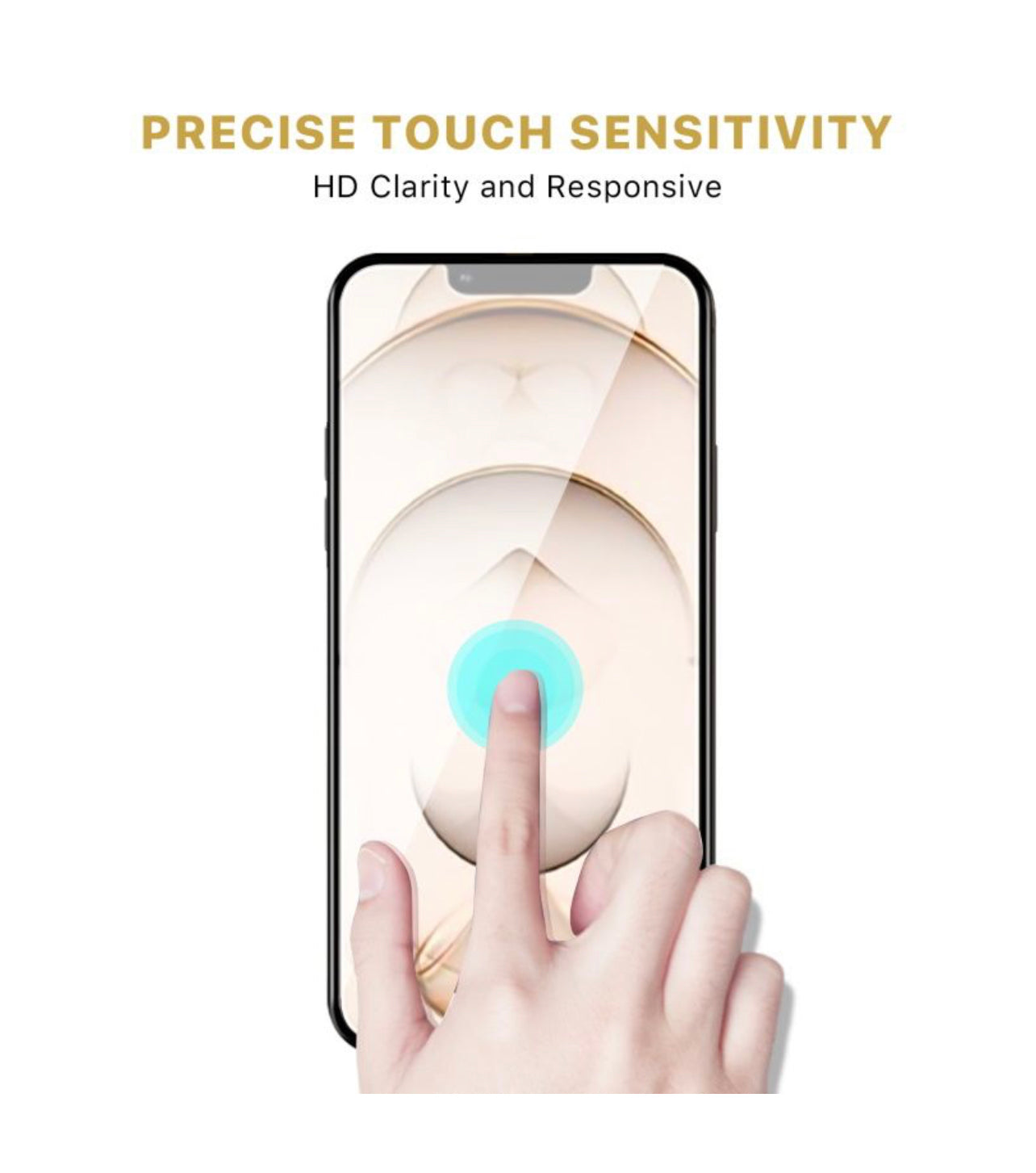 FULL COVERAGE TEMPERED GLASS SCREEN PROTECTOR FOR APPLE IPHONE 13 (6.1) / 13 PRO (6.1) - BLACK